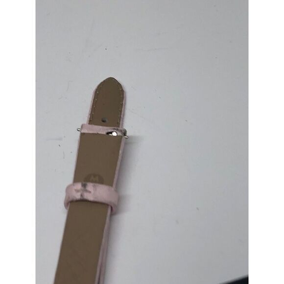 Authentic Michele Leather Watch 2 Piece Band Pink 12mm L205 - Picture 4 of 8
